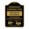 Signmission Reserved Parking for Teacher of the Month Unauthorized Vehicles Towed Away, A-DES-BG-1824-23073 A-DES-BG-1824-23073 - alternate 1